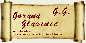Gorana Glavinić vizit kartica